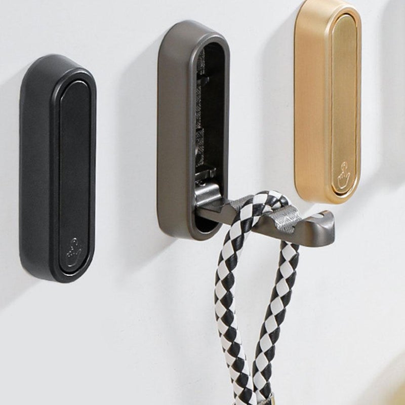 Foldable Hooks Wall Mount, Retractable Heavy Duty Wall Hooks Hanging for Coats Towels Backpacks Bags Brushed Gold Towel Hooks in The Bathroom,Closet,Entryway,Pool and Kitchen - Image 2